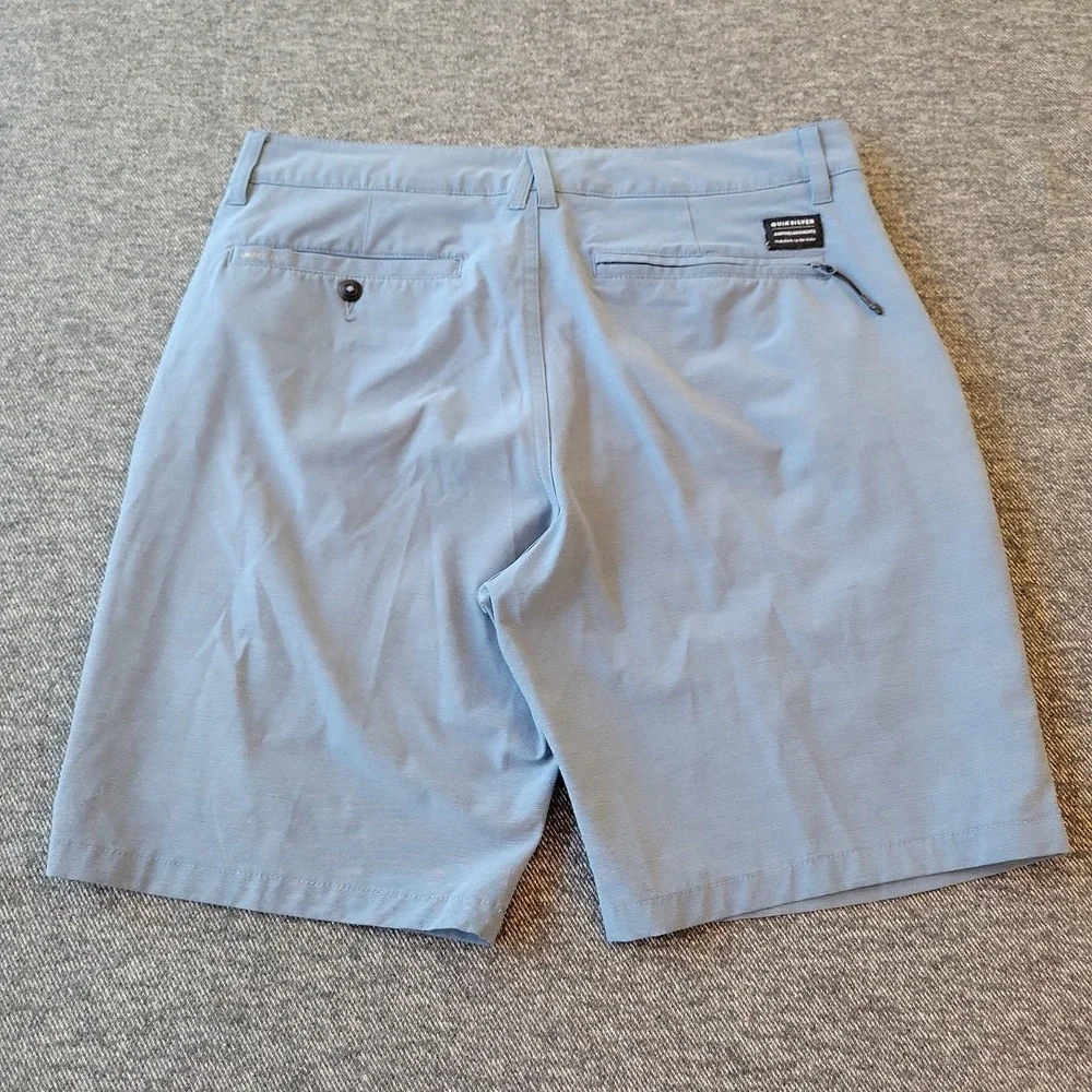 Quiksilver Amphibian Hybrid Shorts Men's 31 Blue Board Surf Swim Trunks Chino
